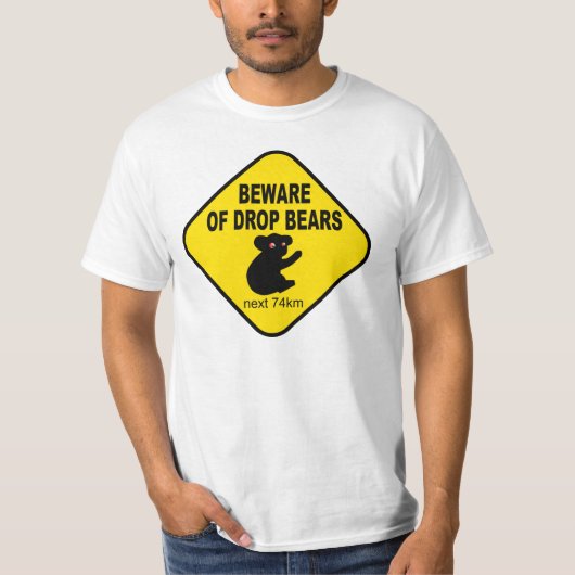 T-shirt Signe australien drôle. Prenez garde des ours de (Devant)