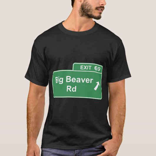 T-shirt Signe Big Beaver Sortie 69 Détroit (Devant)