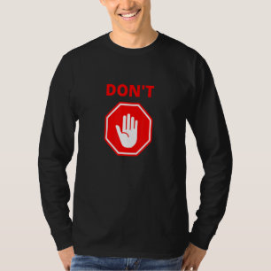 T-shirt Signe d'arrêt de la main de point rouge