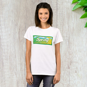 T-shirt Signe de bannière de printemps