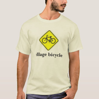 T-shirt signe de bicyclette, bicyclette de village