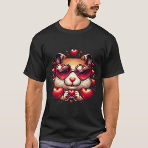 T-shirt Signe de coeur Main Hamster Enfants Hommes Femmes