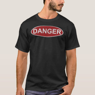 T-shirt signe de danger pour les chemises foncées