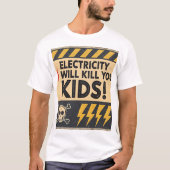 T-shirt Signe de danger sarcastique (Devant)