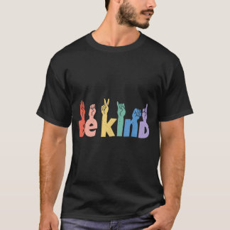 T-shirt Signe de gentillesse Langue des signes rétro Asl M