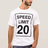 T-shirt Signe de la limitation de vitesse 20 (Devant)