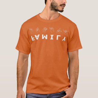 T-shirt signe de la main de famille