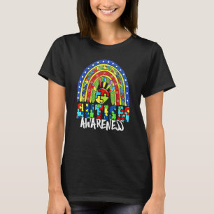 T-shirt Signe de la main Sensibilisation à l'autisme Arc-e