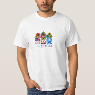 T-shirt SIGNE DE LA Paix USA Drapeau Liberté