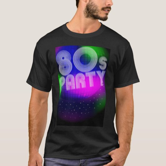 T-shirt signe de la partie 80s (Devant)