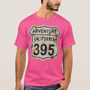 T-shirt Signe de la route 395 de Californie. Sierra Randon