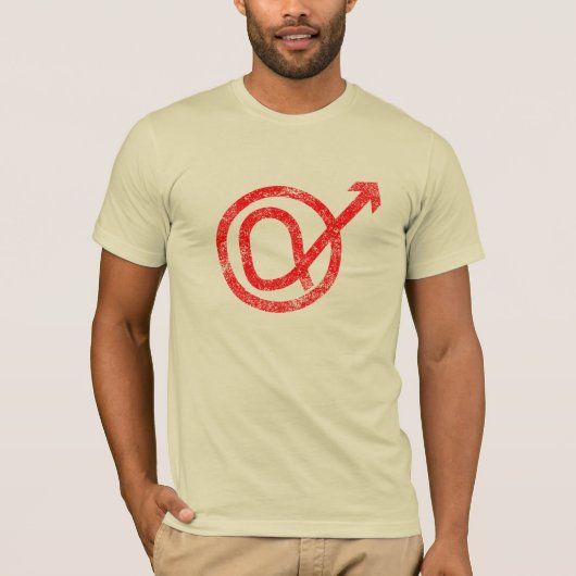 T-shirt Signe de mâle alpha (Devant)