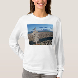 T-shirt Signe de mouette de la plage de Malibu - Paradise 
