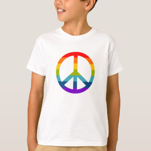 T-shirt Signe de paix arc-en-ciel