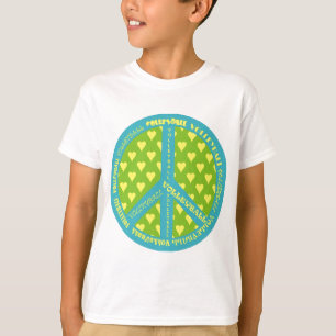 T-shirt Signe de paix avec le volleyball dans le cadre