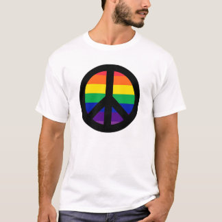 T-SHIRT SIGNE DE PAIX D'ARC-EN-CIEL