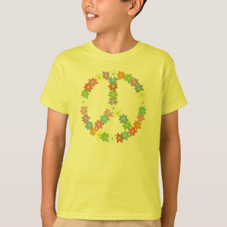 T-shirt Signe de paix de flower power