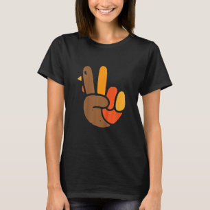 T-shirt Signe de paix de la main Jour de Thanksgiving Symb