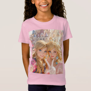 T-Shirt "Signe de paix Princesse Zelda & Peach Selfie