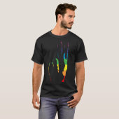 T-shirt Signe de paix Rainbow Pride (Devant entier)