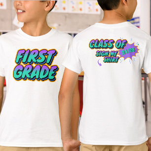 T-shirt Signe de première année personnalisée Mon maillot