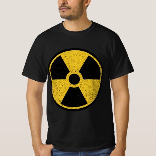 T-SHIRT SIGNE DE RADIATION DU SYMBOLE D'AVERTISSEMENT NUCL (Devant)