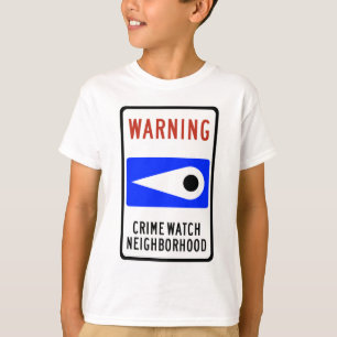T-shirt Signe de route de voisinage de montre de crime