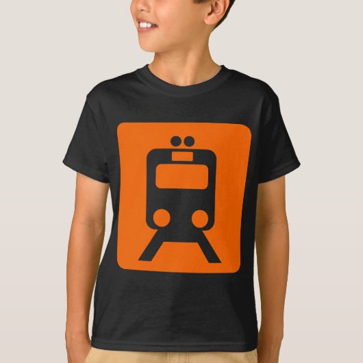 T-shirt Signe de train - orange (Devant)