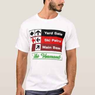 T-shirt Signe de traînée de ski de patrouille de ski de