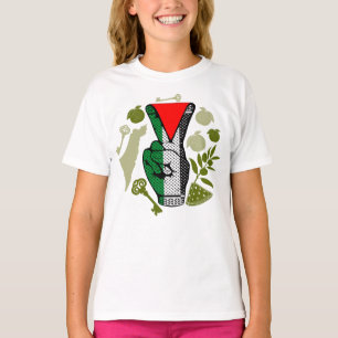 T-shirt Signe de victoire à la main Résistance Symbole Tri