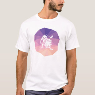 T-shirt signe de zodiaque de Leo Horoscope violet moderne