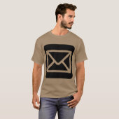 T-shirt Signe d'enveloppe - Noir (Devant entier)