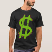 T-shirt Signe dollar vert (Devant)