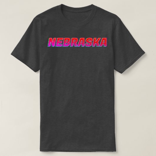 T-shirt Signe du Nebraska Texte Typographie Plan1 (Design devant)