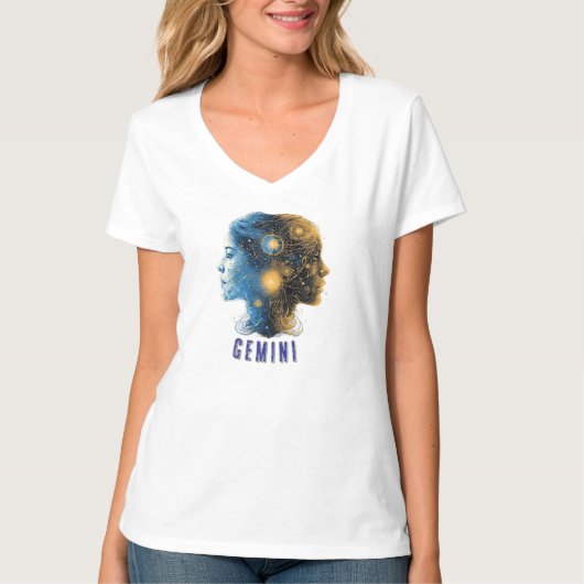 T-shirt Signe du zodiaque Gémeaux (Devant)