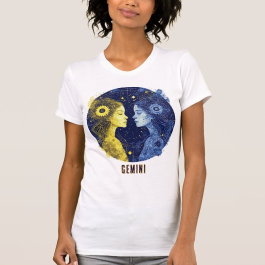 T-shirt Signe du zodiaque Gémeaux (Devant)