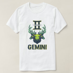 T-shirt Signe du zodiaque Gémeaux Masque de cyber esport m