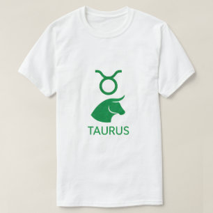 T-shirt Signe du zodiaque Taureau Minimaliste Taureau Vert