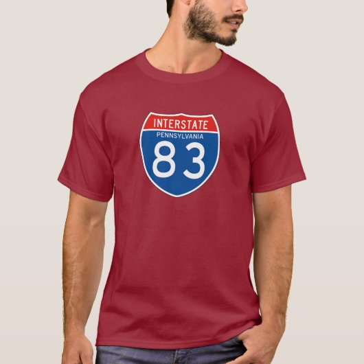 T-shirt Signe d'un état à un autre 83 - la Pennsylvanie (Devant)