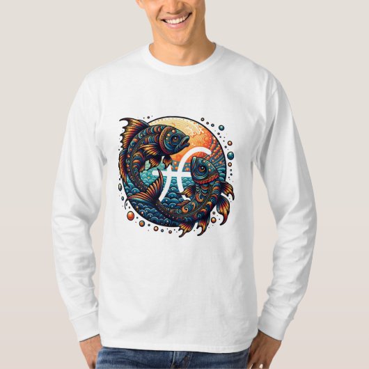 T-shirt SIGNE Horoscope Astrologique Poissons Zodiac (Devant)