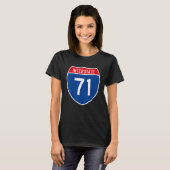 T-shirt SIGNE I 71 Interstate Highway Shield A1 (Devant entier)