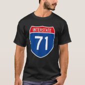 T-shirt SIGNE I 71 Interstate Highway Shield A1 (Devant)