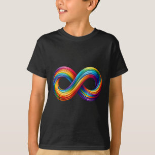 T-shirt Signe infini de la neurodiversité Symbole arc-en-c