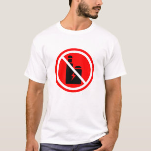 T-Shirt Signe Interdit de Vapoter Avertissement