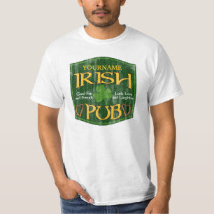 T-shirt Signe irlandais personnalisé de Pub
