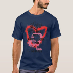 T-shirt Signe Leo Zodiac Juillet Août Anniversaire Faits 