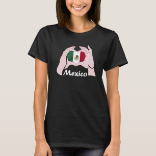 T-shirt SIGNE MAIN Mexique Drapeau Mexicain Racines Mexica