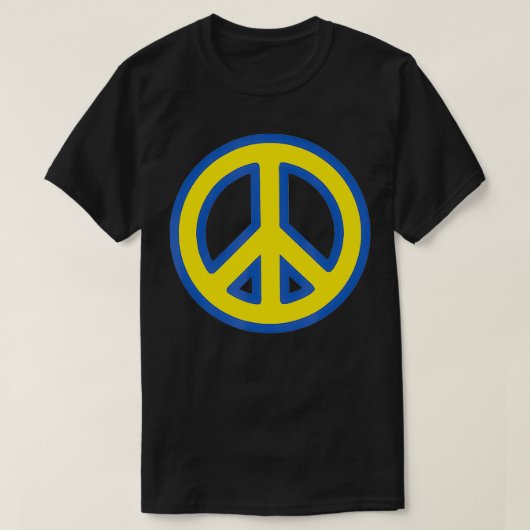 T-shirt SIGNE PAIX Bleu et jaune Solidarité ukrainienne Ro (Design devant)