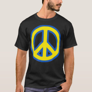 T-shirt SIGNE PAIX Bleu et jaune Solidarité ukrainienne Ro