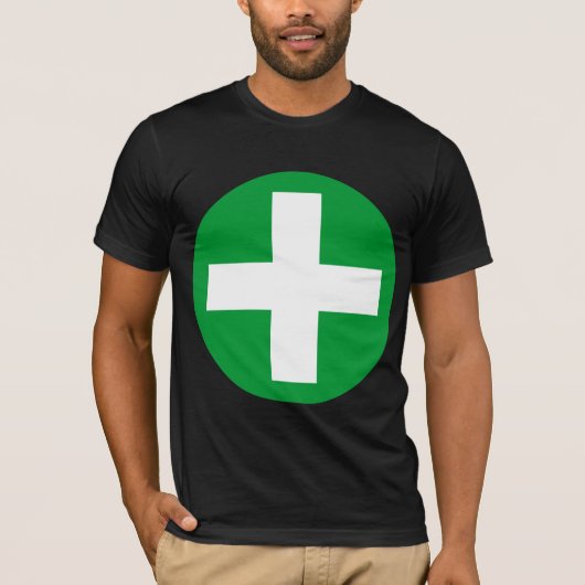 T-shirt Signe plus blanc avec vert (Devant)